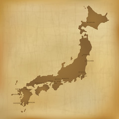 Old Japan Map
