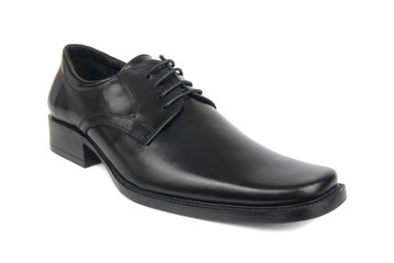 Man's black shoe