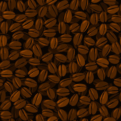 coffee beans seamless background pattern