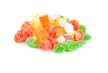 Dried fruits isolated over white