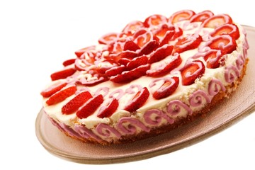 Torte mit Erdbeeren