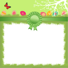 Easter background with eggs vector illustration