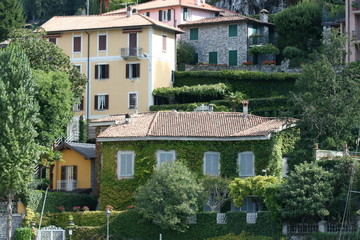 Houses in a small village on Italy's Lake Como