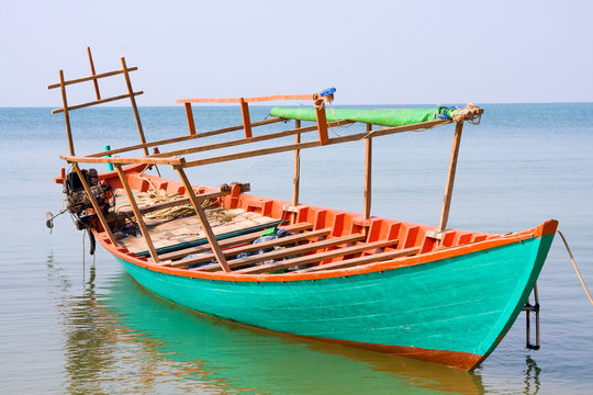 Fishing boat . Cambodia .