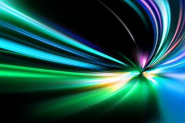 abstract night acceleration speed motion on road - obrazy, fototapety, plakaty