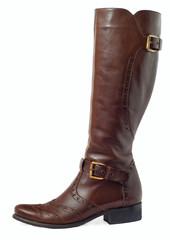 women brown leather boots