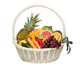Fruits and vegetables in basket