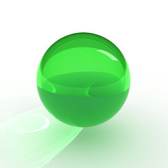 3d render of green ball