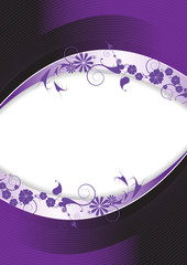 Lilac floral frame