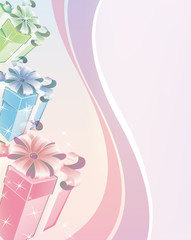 Gift boxes with ribbons