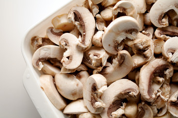 fresh sliced mushrooms