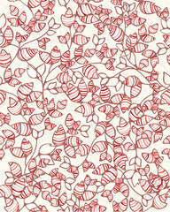 Seamless  pattern of leaves.