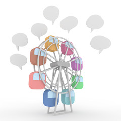 遊園地 観覧車 ゴンドラ 吹き出し