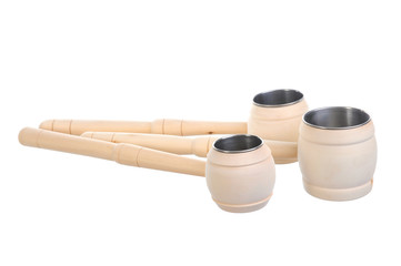 Image wooden ladle for the sauna