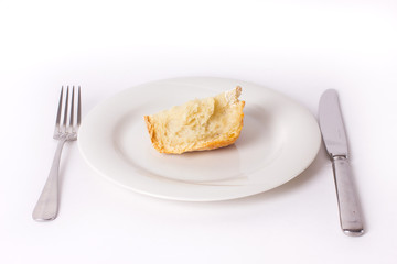 bread on the plate