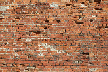 Red bricks in Malbork castle, Poland