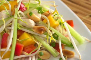 Fresh Asian salad with chicken