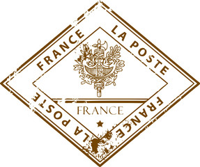Rubber stamp with the word France inside, vector illustration