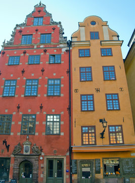 square in old  downtown of Stockholm, Sweden