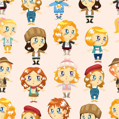 seamless lady pattern