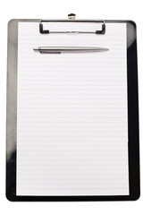 Pen on the top of note pad