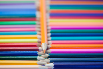 Fototapeta premium Color pencils lines