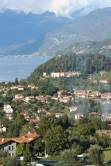Fototapeta premium Aerial view of the lake of Como in Italy