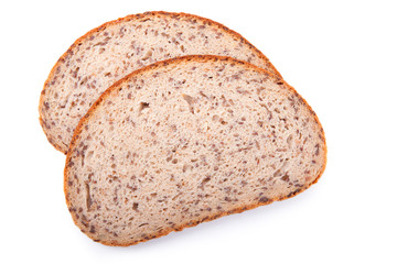 grain bread isolated on white ground