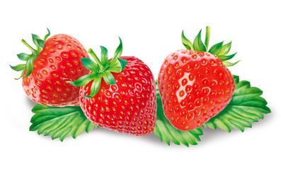 Drei Erdbeeren