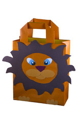 Papiertasche mit Löwenkopf