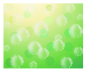 Beautiful nature spring background with bubble