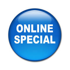 Boton brillante texto ONLINE SPECIAL