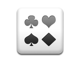 Boton cuadrado blanco poquer