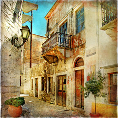 pictorial old streets of Greece