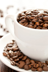 Kaffeebohnen in Tasse