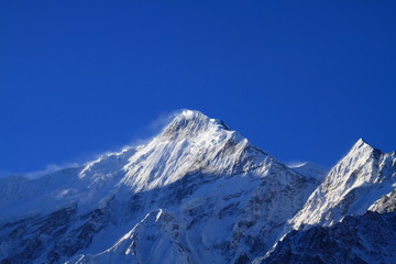 Fototapeta na wymiar Himalayas and Blue Sky