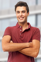 Young handsome man in casual cloths