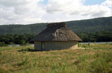 Fototapeta na wymiar Pemon Indian house, Amazonia, Venezuela