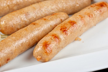 Grilled sausages
