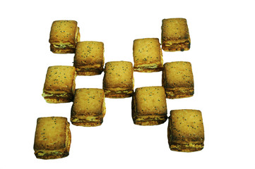 Cookies isolated on the white background