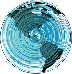 Abstract vector map of America