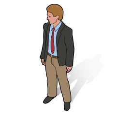 isometric man