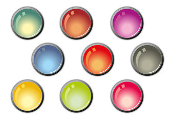 Colored round buttons