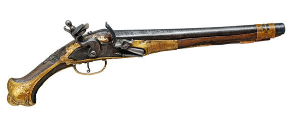 Real pistol XVII th, clipping path included