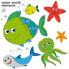 Obrazy na Plexi  Water world elements