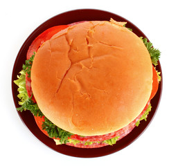 hamburger isolated on white