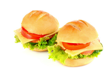 Sandwich isolated on white