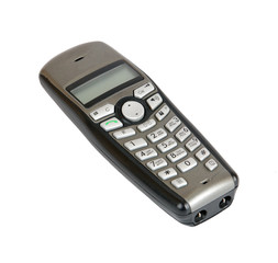 Cordless phone handset, isolated on white background