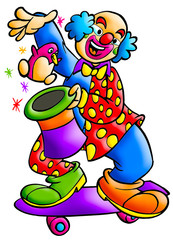 colorful clown