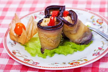 Food - tasty course of aubergines